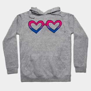 Bisexual pride flag heart sunglasses Hoodie